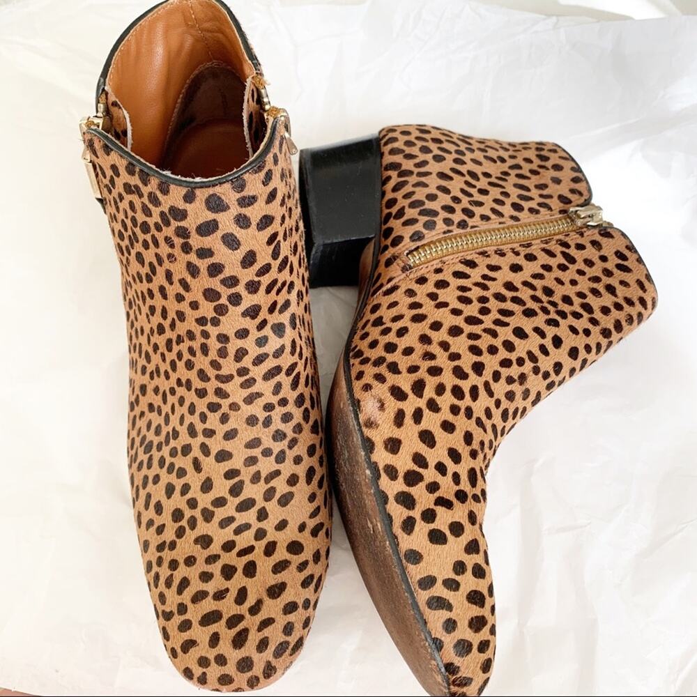 Rebecca Minkoff Cheetah Chelsea Macri Ankle Booties Size 7 1/2 - Picture 4 of 10